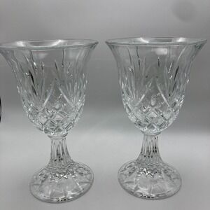 Godinger Lexington? Crystal Goblets‎ Set of 2 Vintage Classic Holiday Decor